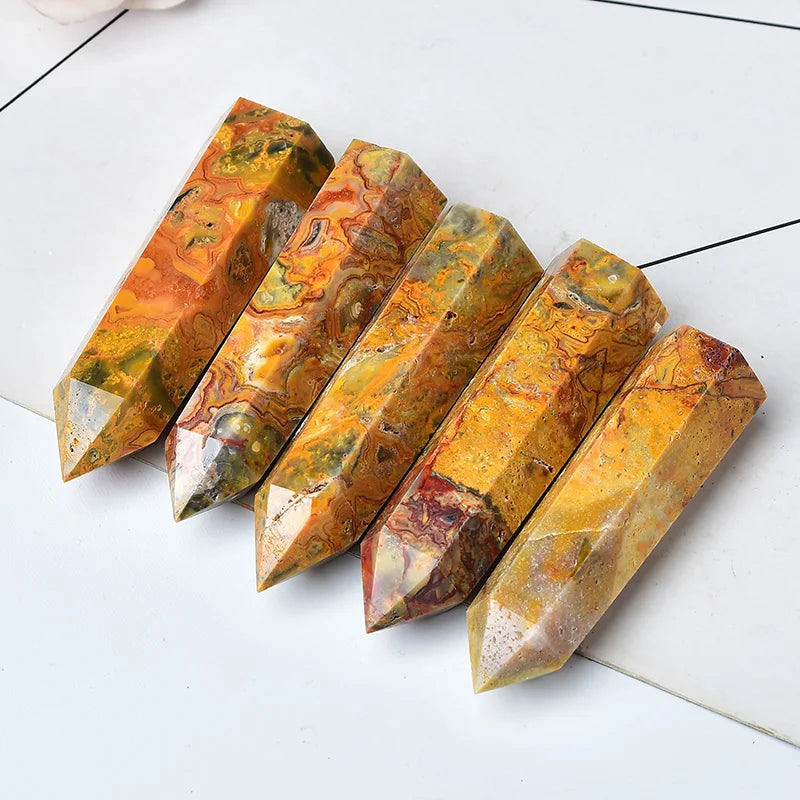 Pedra Natural Pirâmide  Ágata Crazy Natural  Energia e Equilíbrio Feng Shui Reiki