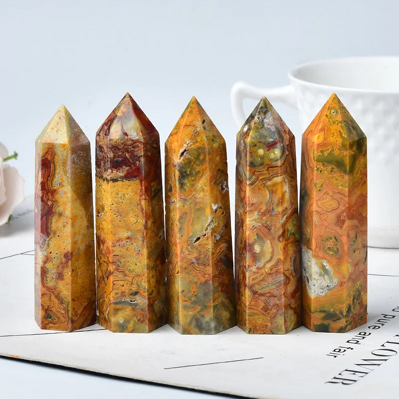 Pedra Natural Pirâmide  Ágata Crazy Natural  Energia e Equilíbrio Feng Shui Reiki