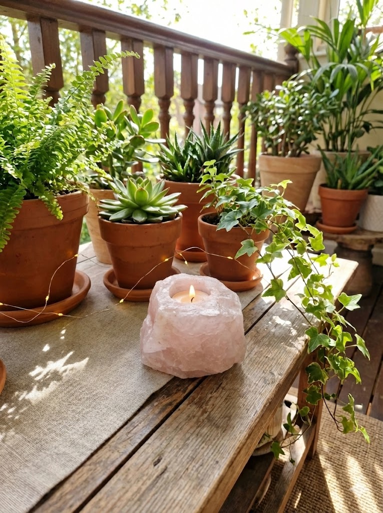 Porta-Velas de Quartzo Rosa Natural – 1.480 kg | Peça Artesanal Única para Decoração, Meditação e Energia do Amor | Doca Express