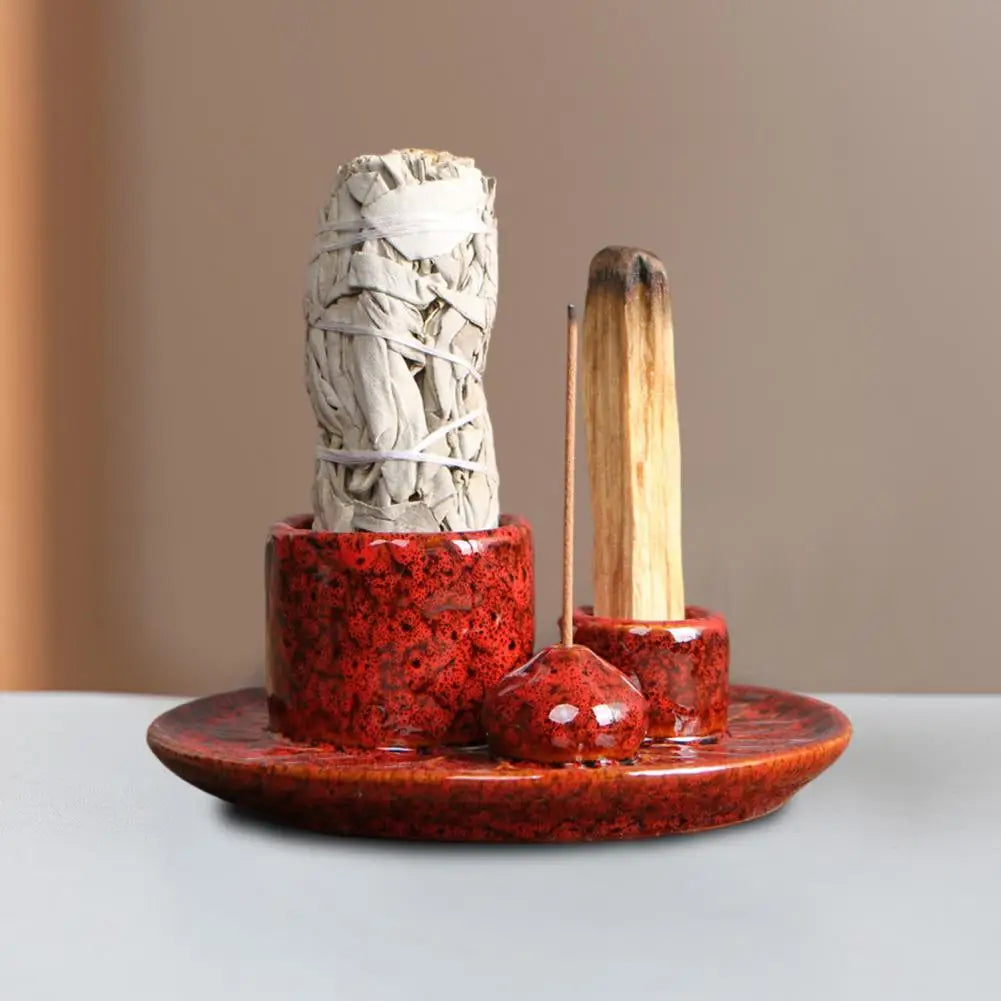 Porta Incensos de Cerâmica Meditação -Decoração - Feng Shui - Reiki -Aromaterapia 