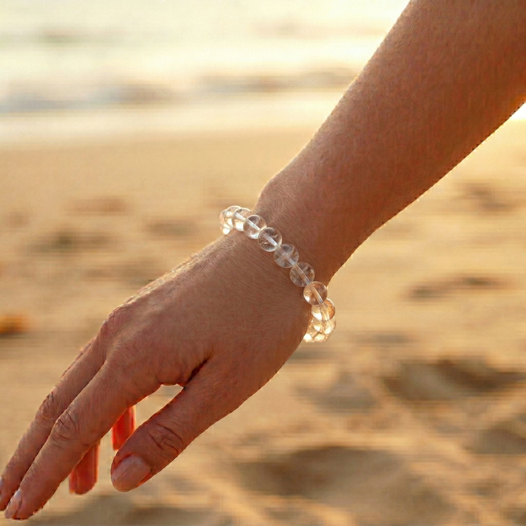 Pulseira Cristal de Rocha Natural - Amplificaçãoi Energética, Clareza e Equilibrio | Harmonia Plena