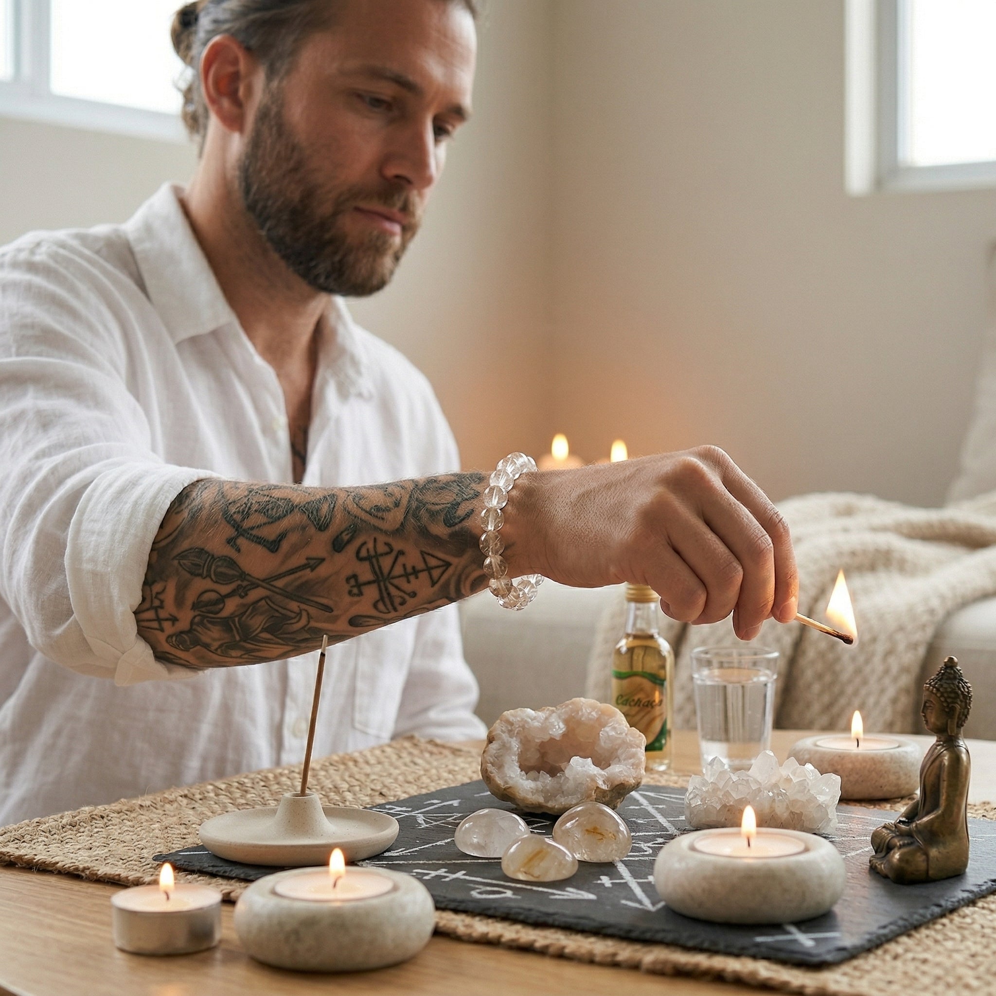 Pulseira Cristal de Rocha Natural - Amplificaçãoi Energética, Clareza e Equilibrio | Harmonia Plena