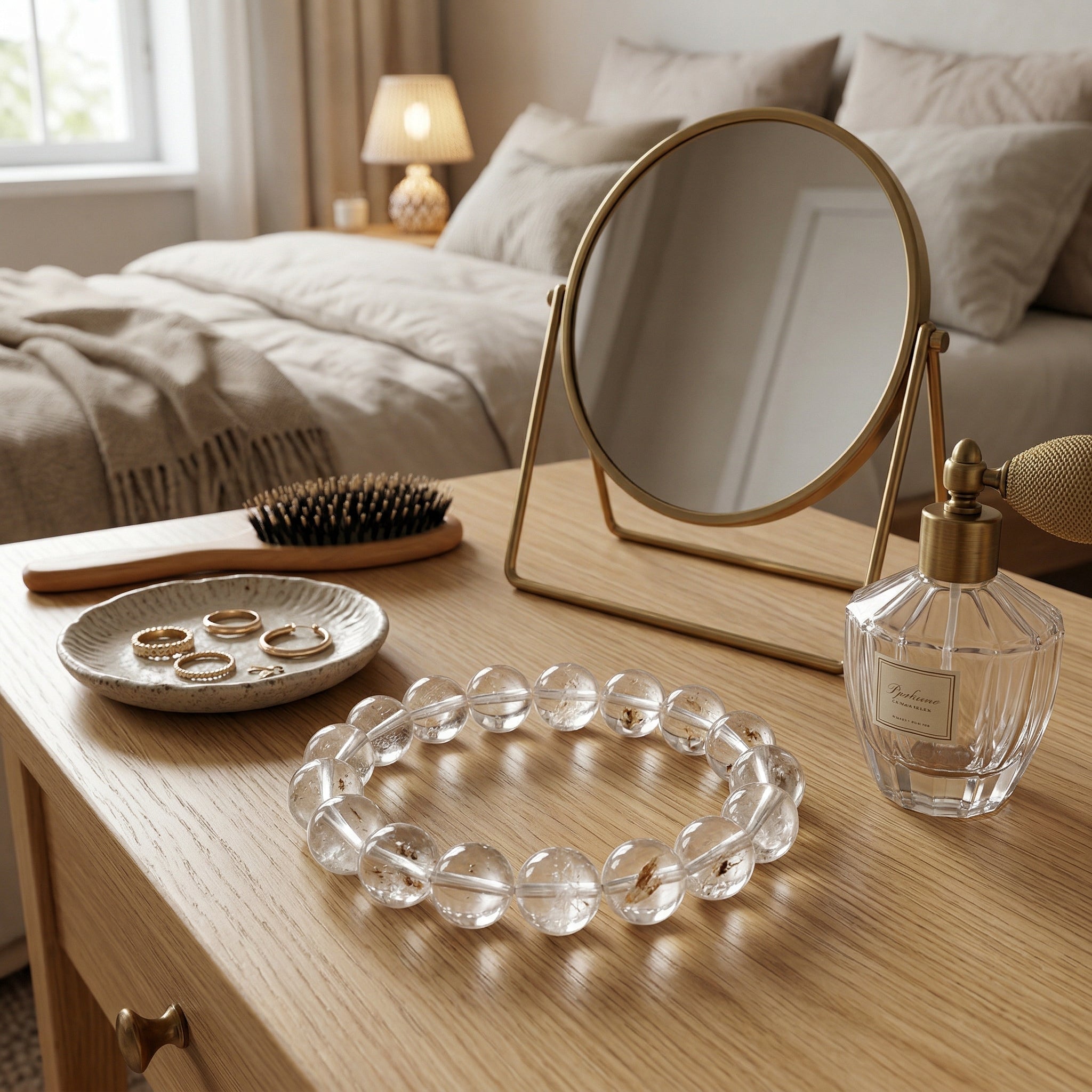 Pulseira Cristal de Rocha Natural - Amplificaçãoi Energética, Clareza e Equilibrio | Harmonia Plena