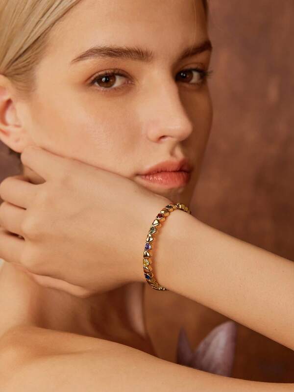 Pulseira Feminina Energética Corações dos Chakras - Equilibrio Vibracional e Harmonia Interior - Harmonia Plena Pulseiras