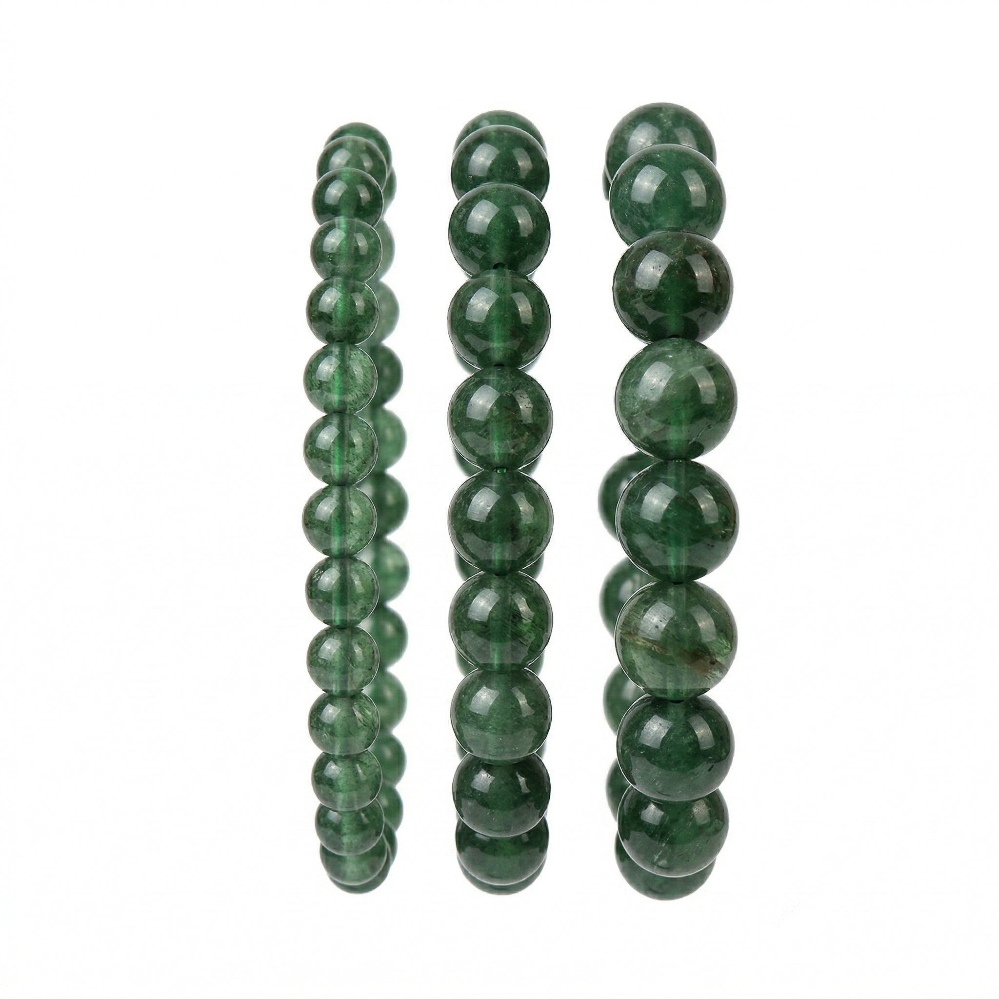 Pulseira Quartzo Verde Natural - Pedra de Equilibrio, Bem-Estar e Harmonia | Harmonia Plena