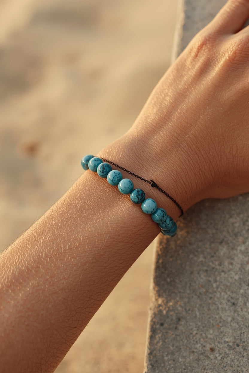Pulseira de Sodalita Natural – Clareza Mental, Intuição e Verdade Interior | Pedra Energética | Harmonia Plena