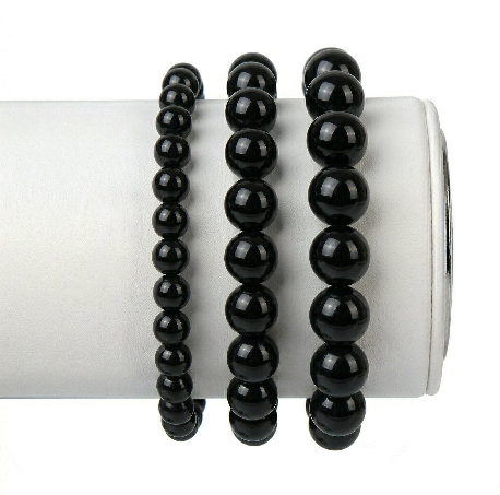 Pulseira de Ônix Natural Tipo A – Proteção, Firmeza e Equilíbrio Energético | Harmonia Plena