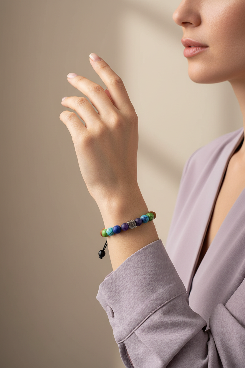 Pulseiras de Contas de Pedras Naturais - 7 Chakras - Unissex - Semi Joias - Reiki - Cristais