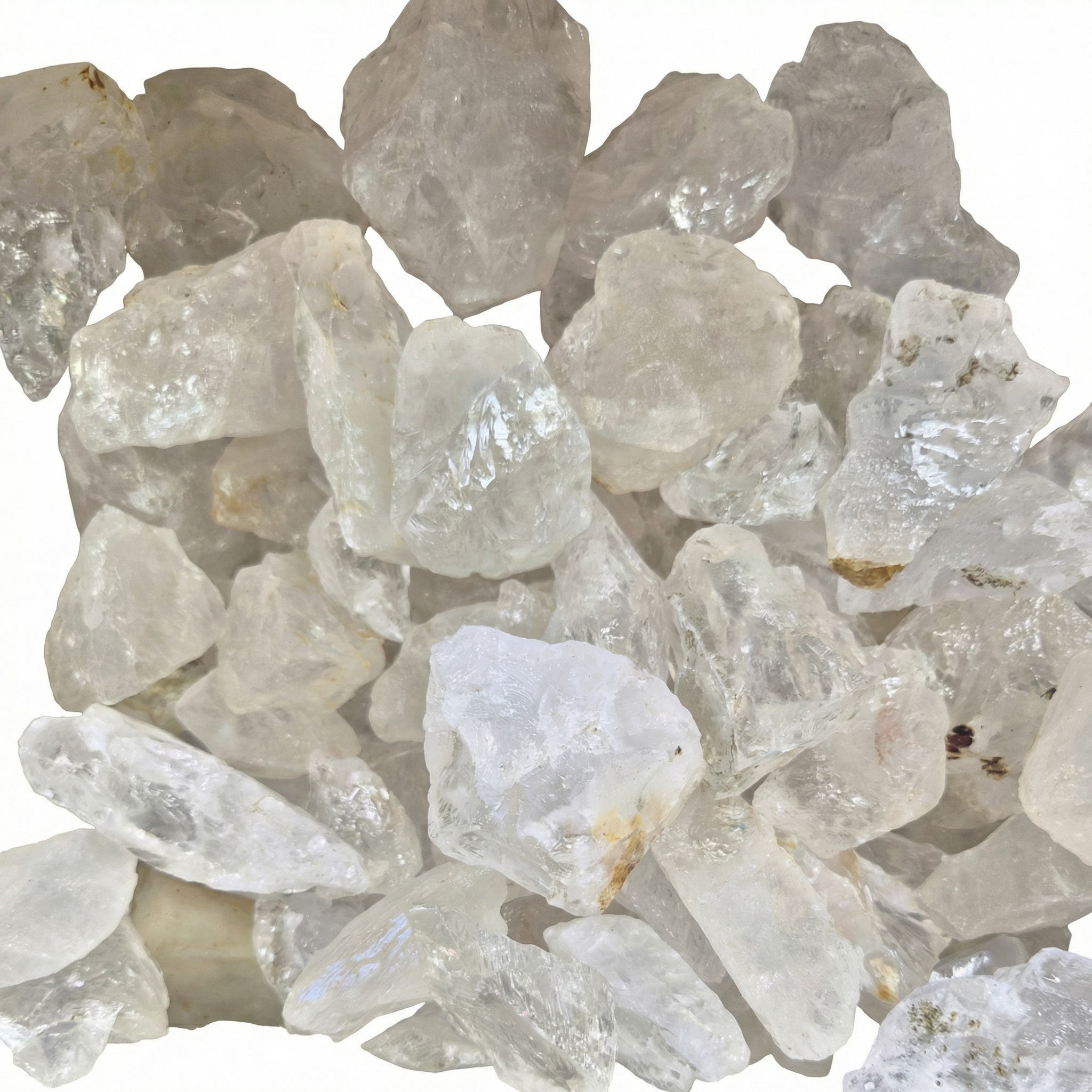 Quartzo Branco Natural Bruto por Peso – Cristal de Quartzo Transparente para Energia, Purificação e Harmonização de Ambientes – Harmonia Plena Pedras Naturais 