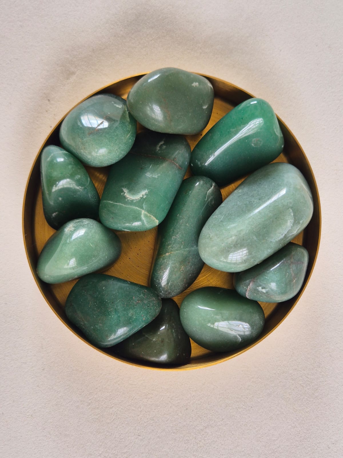 Quartzo Verde Natural Rolado - Pedra da Prosperidade e Cura Energética - Venda por Peso - Harmonia Plena Pedras Naturais