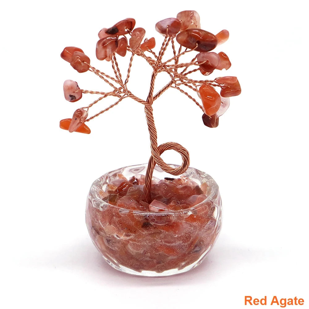 Decoração Arvore de Cristais em Pedras Naturais Feng Shui 