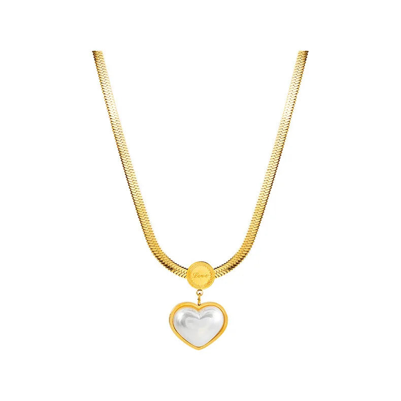 Colar Feminino em Aço Inoxidável com Pingente de Corrente de Cobra - Semi Joias