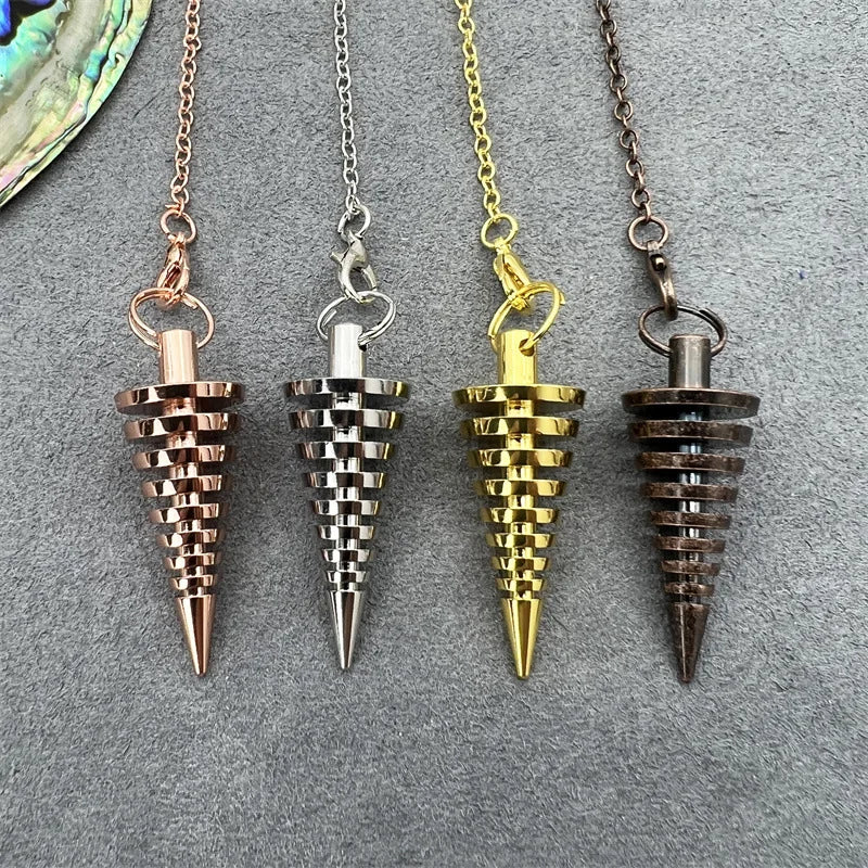 Pêndulo 100% Metal Lançadeira de Corrente Radiestesia - Reiki