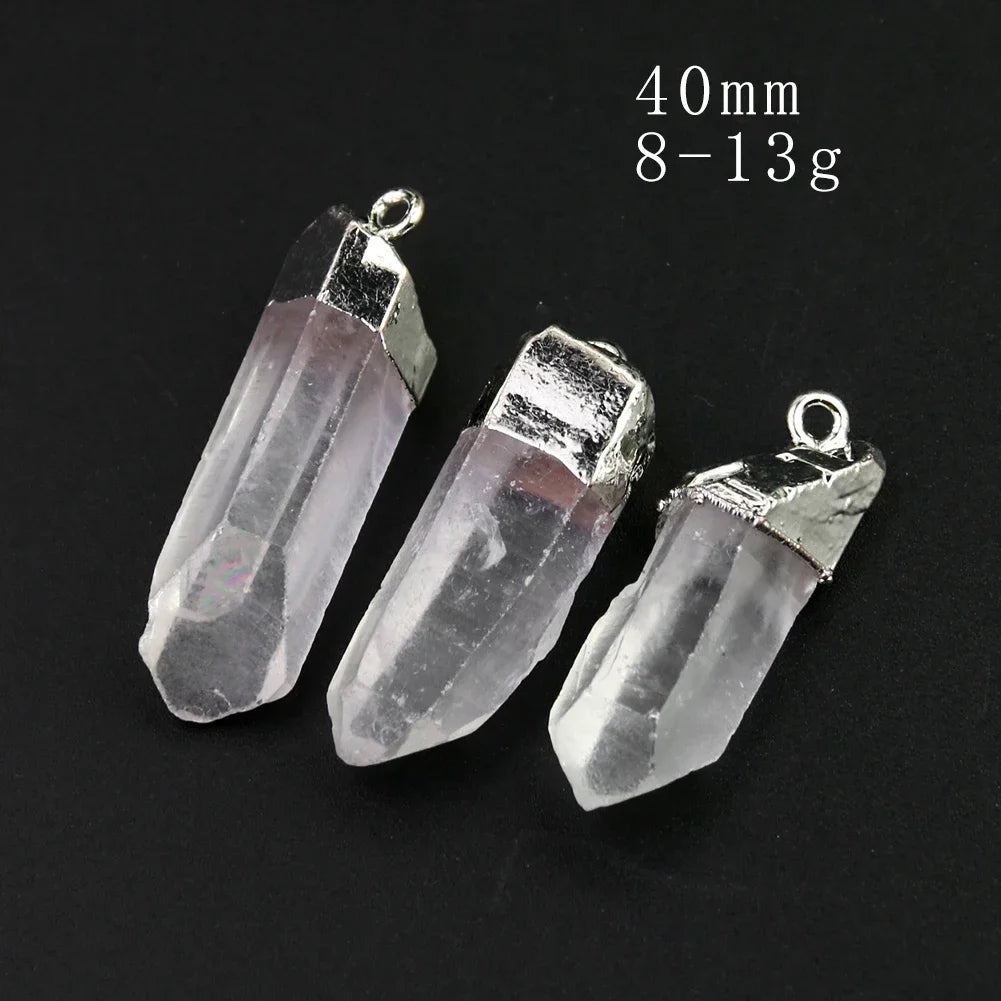 Semi Joia Pingente Cristal Natural Quartzo Transparente Feng Shui Reiki