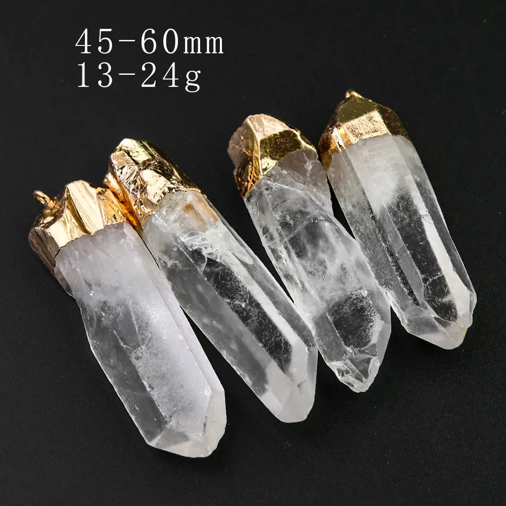 Semi Joia Pingente Cristal Natural Quartzo Transparente Feng Shui Reiki