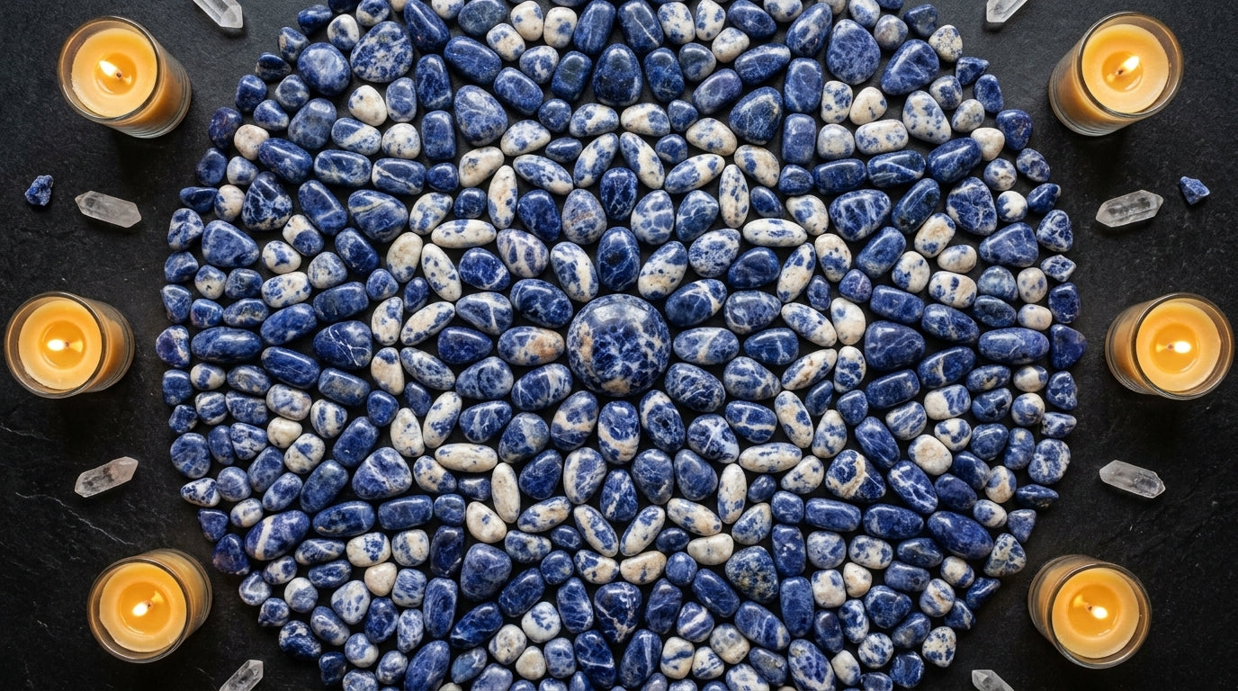 Sodalita Natural – Pedra de Proteção e Clareza Mental | Cristal Azul Natural | Pedra por Peso