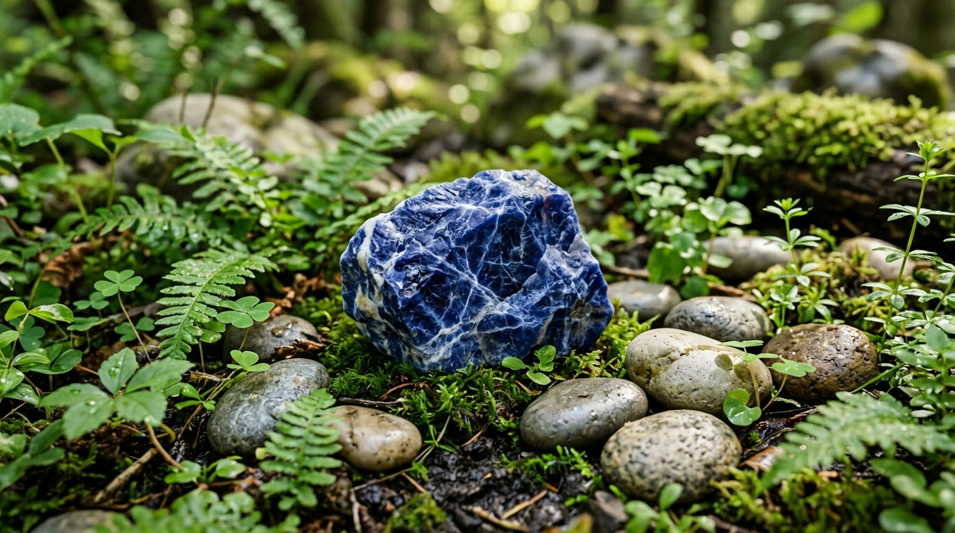 Sodalita Natural – Pedra de Proteção e Clareza Mental | Cristal Azul Natural | Pedra por Peso