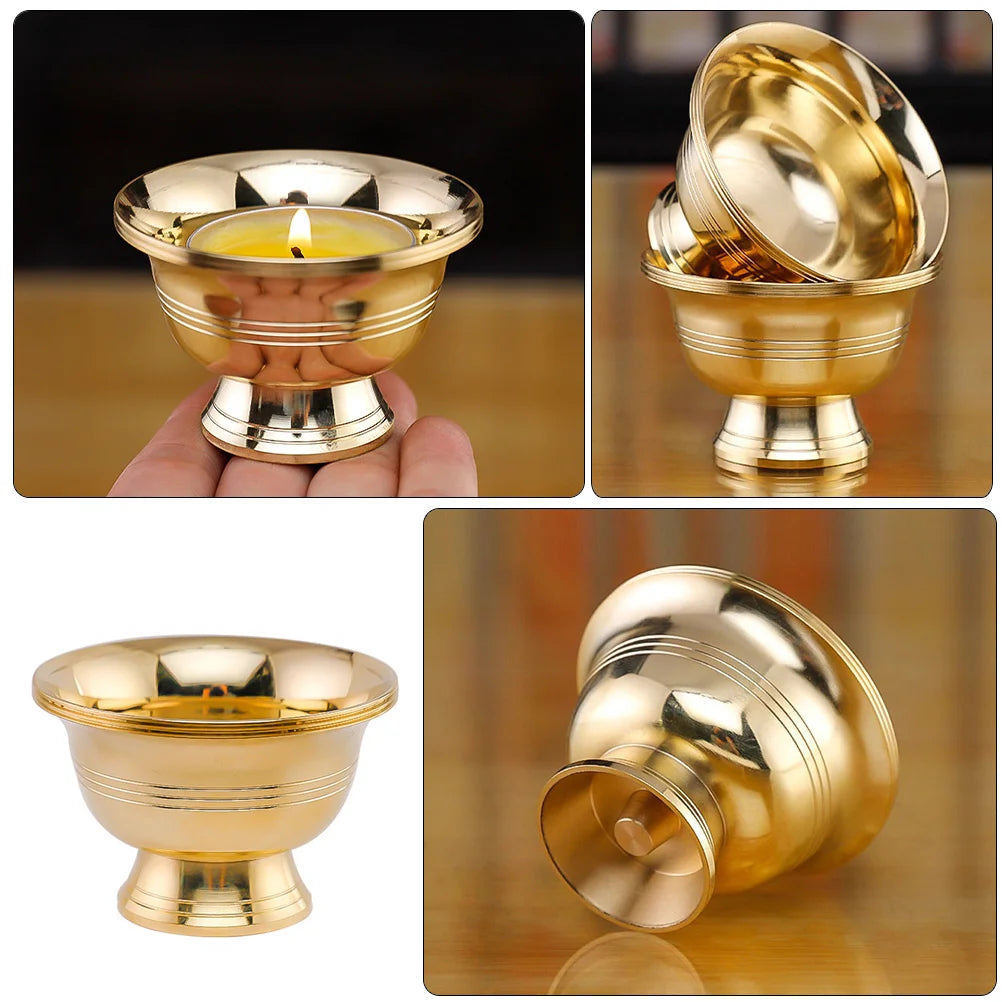 Suporte para Vela de Cera em Cobre – Castiçal Decorativo -Feng Shui