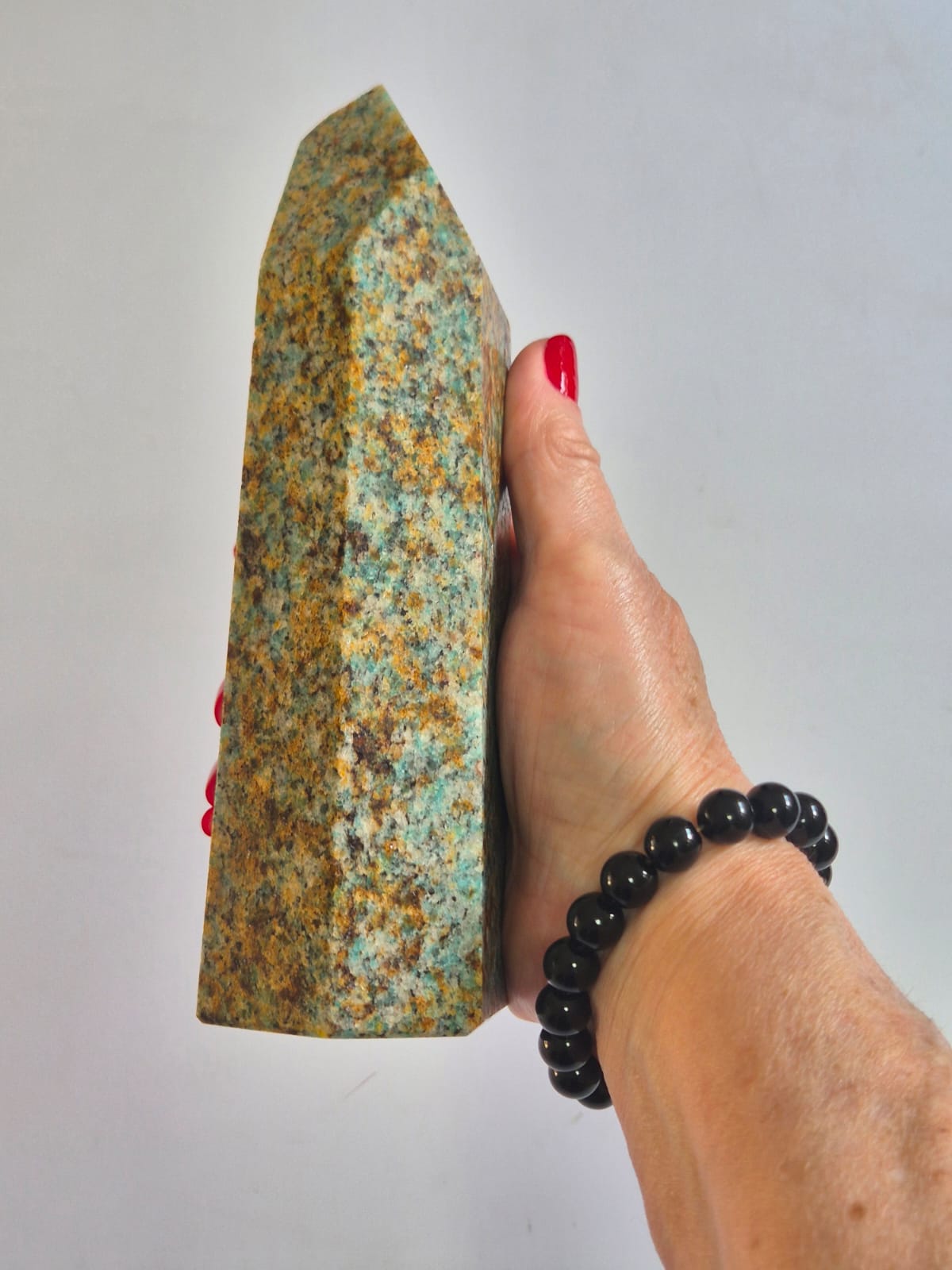 Obelisco Pedra Natural Amazonita Energia Espiritual CristaisDePoder AltarSagrado Chakras HarmoniaPlena EquilibrioEnergetico