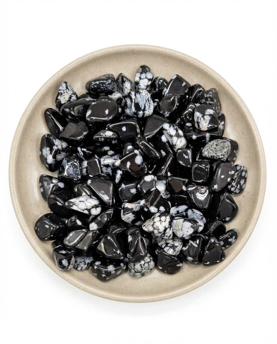 pedra natural obsidiana floco de neve proteção energética harmonização de ambientes