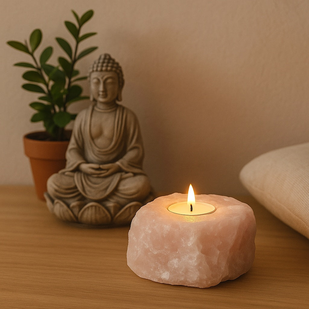 porta-velas-quartzo-rosa-energia-amor-meditação-ambiente